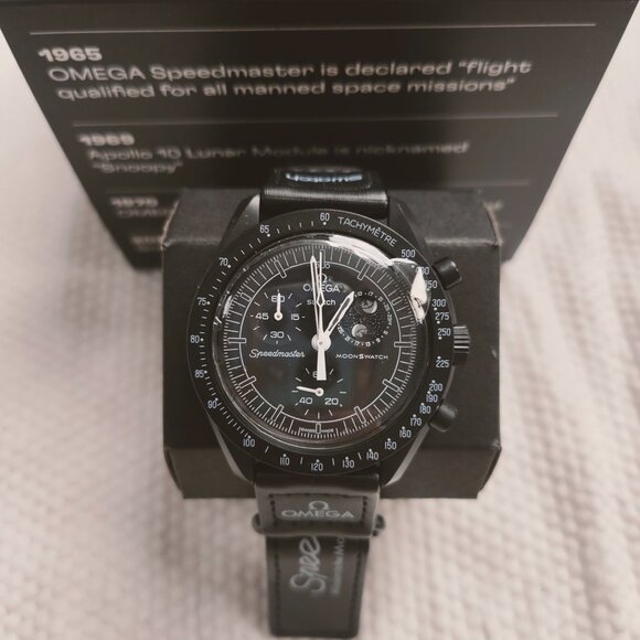 💜NWT💜 Swatch X Omega Moonswatch Mission To The Moonphase - New Moon Watch - Picture 4 of 5